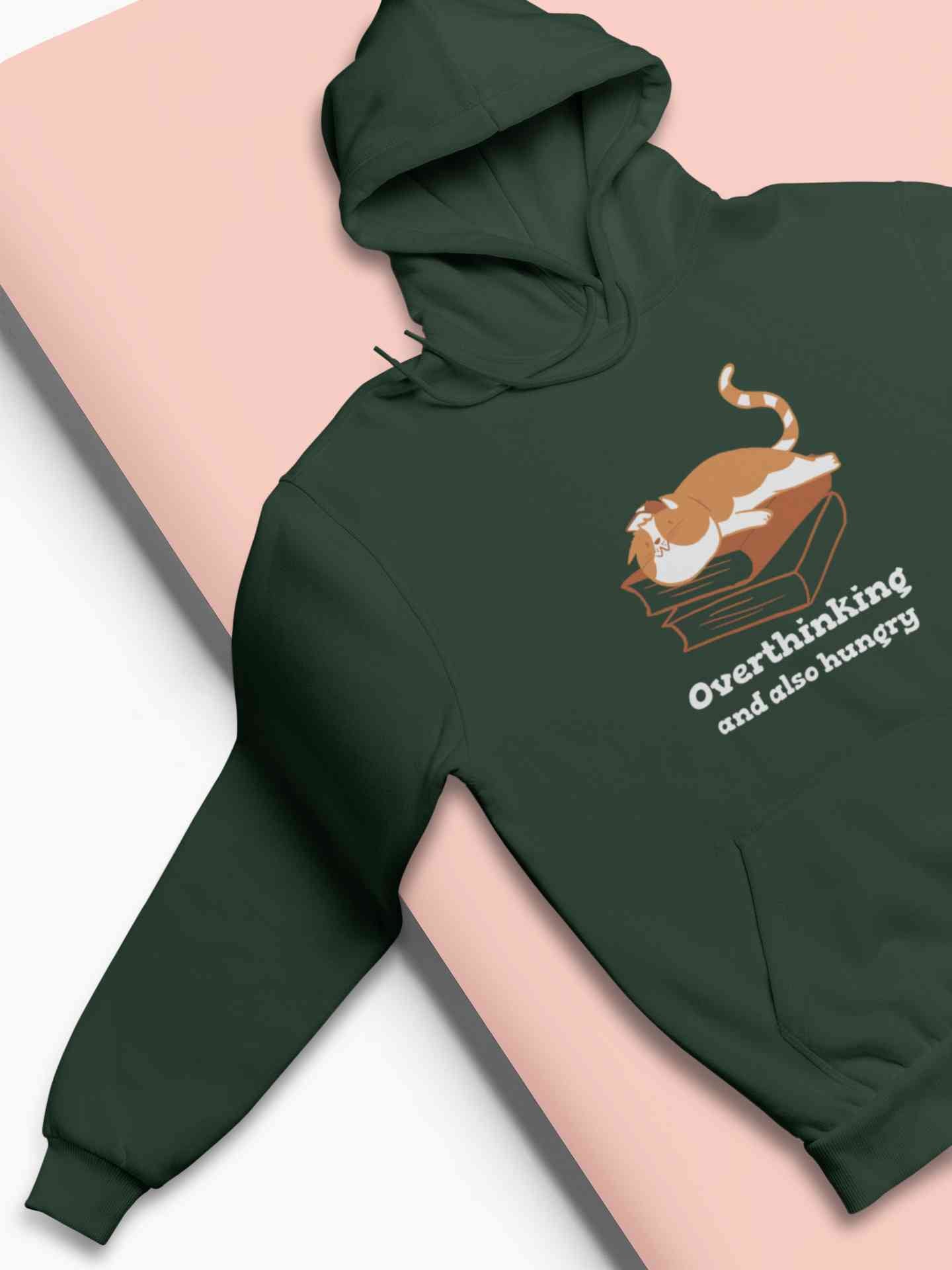 Overthinking And Also Hungry Men Hoodies-FunkyTeesClub