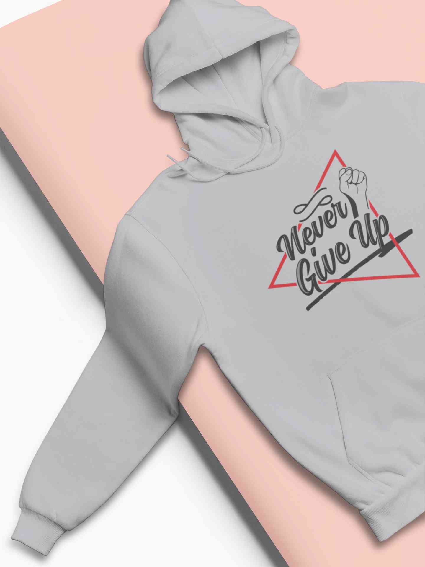 Never Give Up Men Hoodies-FunkyTeesClub