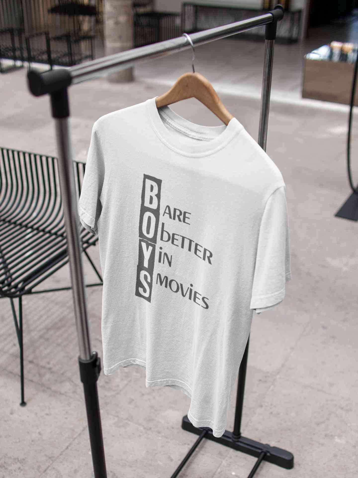 Boys Are Better In Movies Typography Mens Half Sleeves T-shirt- FunkyTeesClub