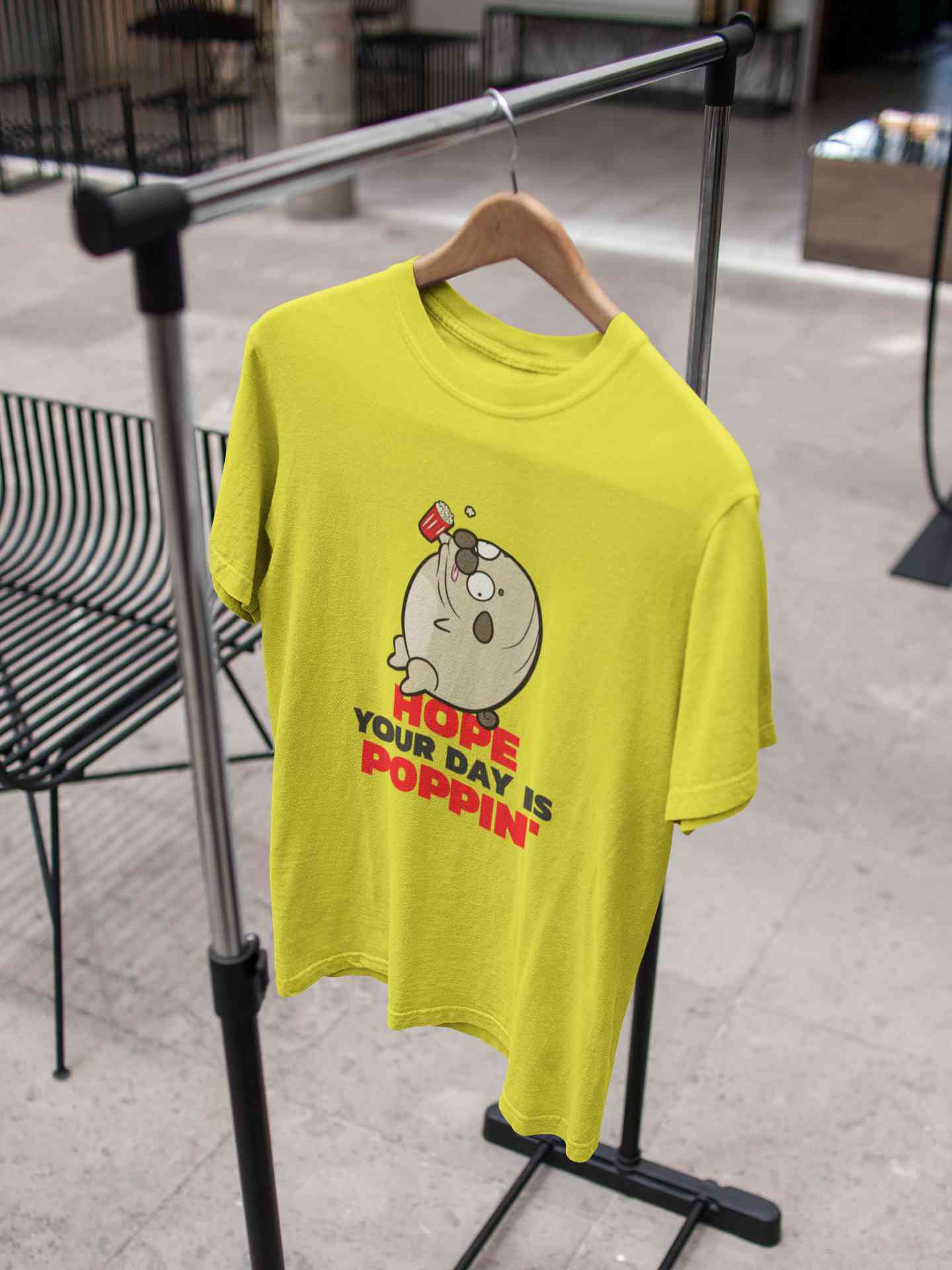 Hope Your Day Is Popin Funny Mens Half Sleeves T-shirt- FunkyTeesClub