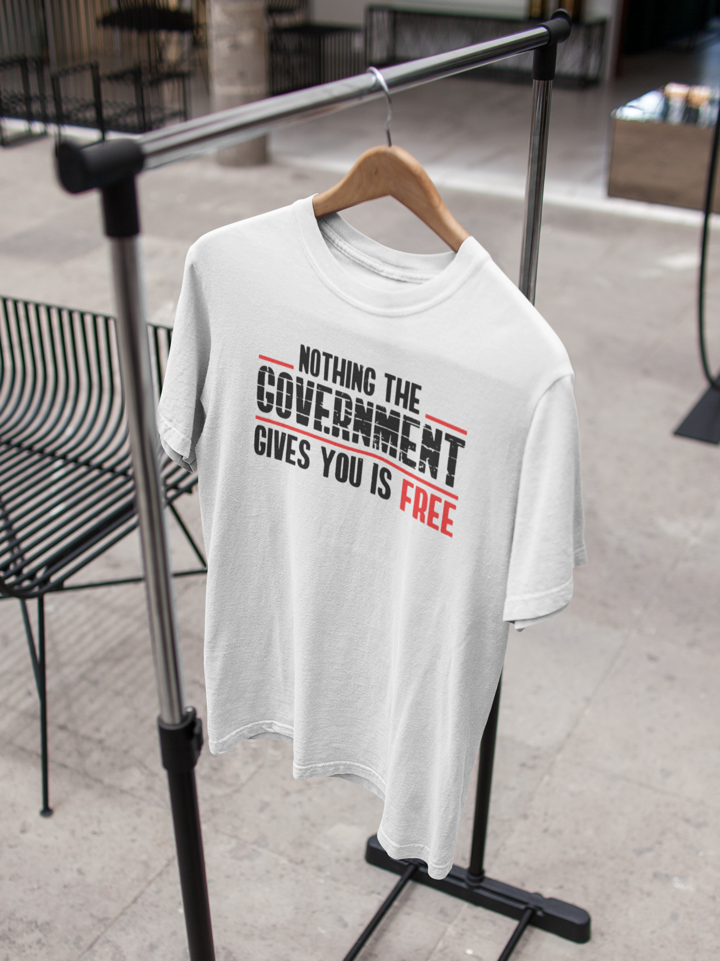 Nothing The Government Gives You Is Free Anti Government Mens Half Sleeves T-shirt- FunkyTeesClub