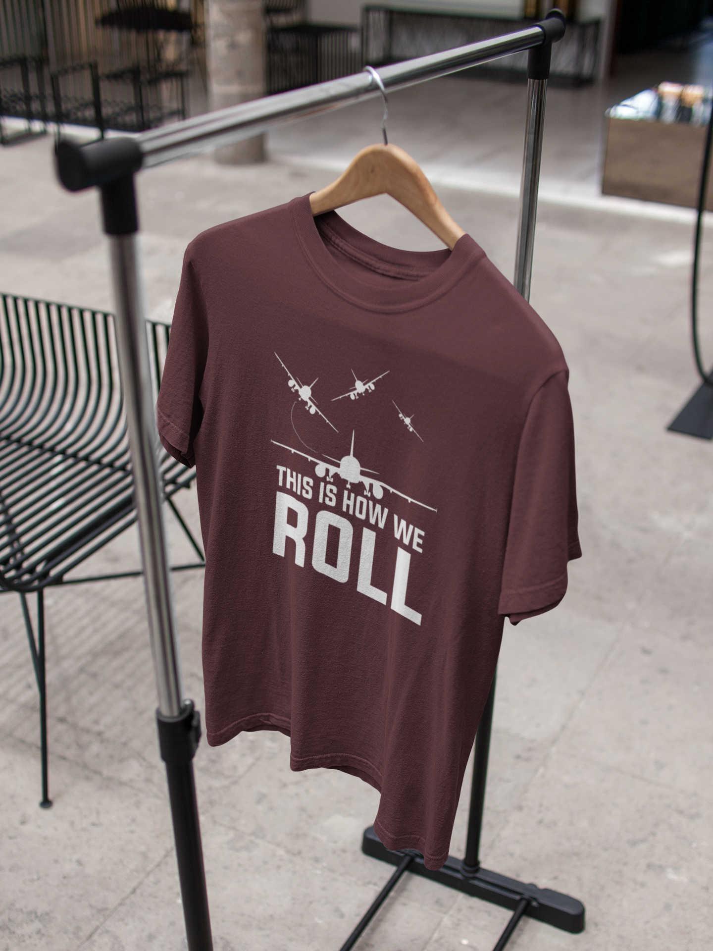 This Is How We Roll Pilot Mens Half Sleeves T-shirt- FunkyTeesClub