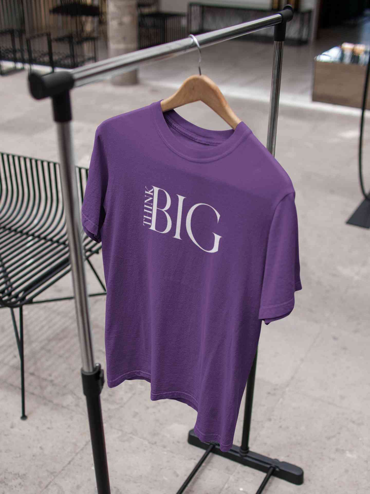 Think Big Typography Mens Half Sleeves T-shirt- FunkyTeesClub