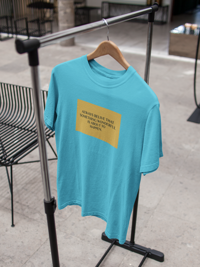 Always Believe Quotes Mens Half Sleeves T-shirt- FunkyTeesClub