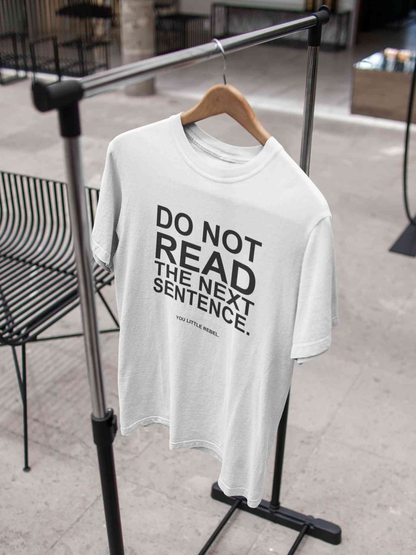 Do Not Read The Next Sentence Typography Mens Half Sleeves T-shirt- FunkyTeesClub