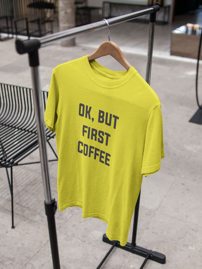 Okay But Coffee First Kareena Kapoor Celebrity T-shirt- FunkyTeesClub
