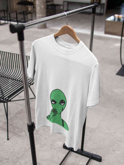 Alien Smoking Mens Half Sleeves T-shirt- FunkyTeesClub