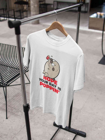 Hope Your Day Is Popin Funny Women Half Sleeves T-shirt- FunkyTeesClub