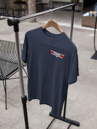 Pilot Red Coded Side Pocket Pilot Mens Half Sleeves T-shirt- FunkyTeesClub