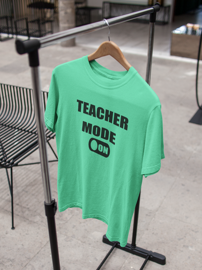 Teacher Mode On Mens Half Sleeves T-shirt- FunkyTeesClub