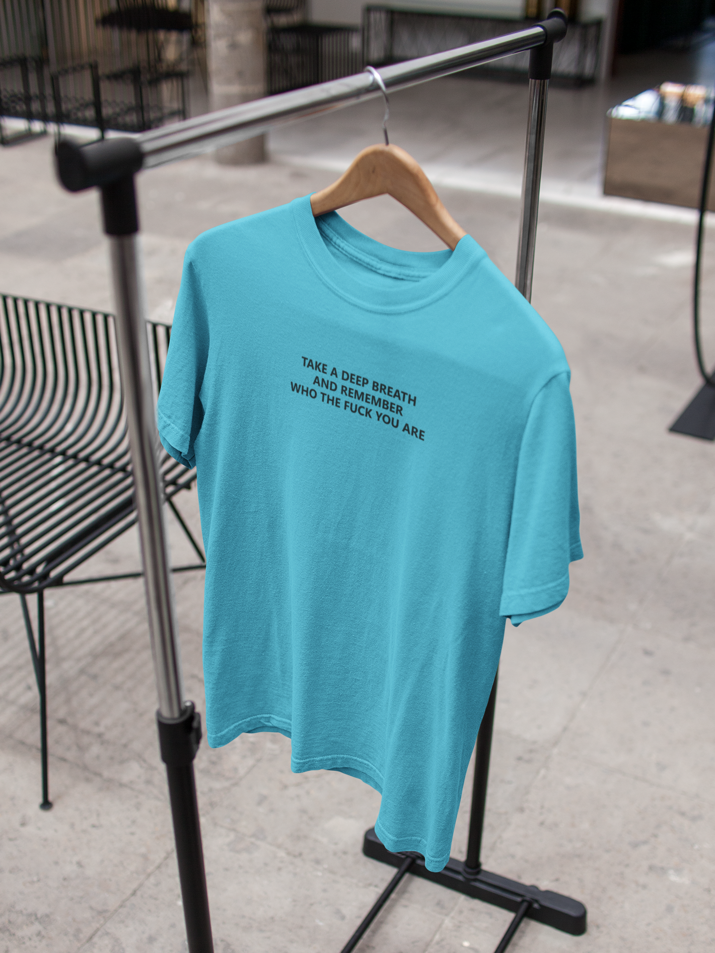 Take A Deep Breath And Remember Who The Fuck You Are Mens Half Sleeves T-shirt- FunkyTeesClub