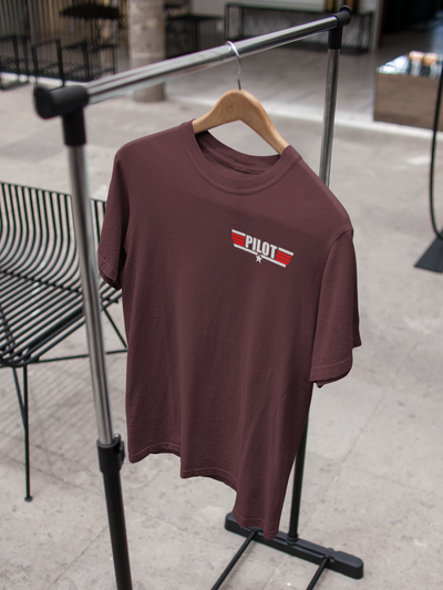 Pilot Red Coded Side Pocket Pilot Mens Half Sleeves T-shirt- FunkyTeesClub