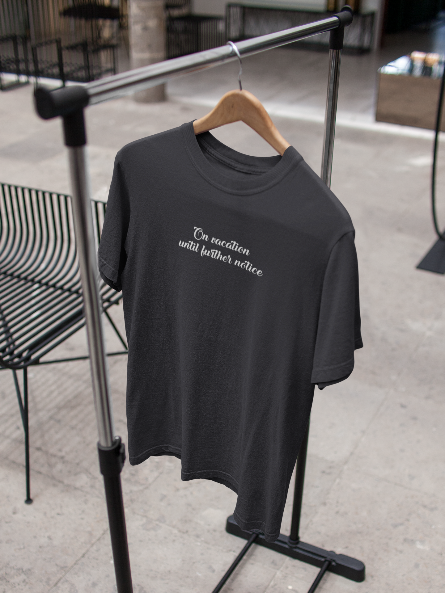 On Vacation Until Further Notice Quotes Mens Half Sleeves T-shirt- FunkyTeesClub