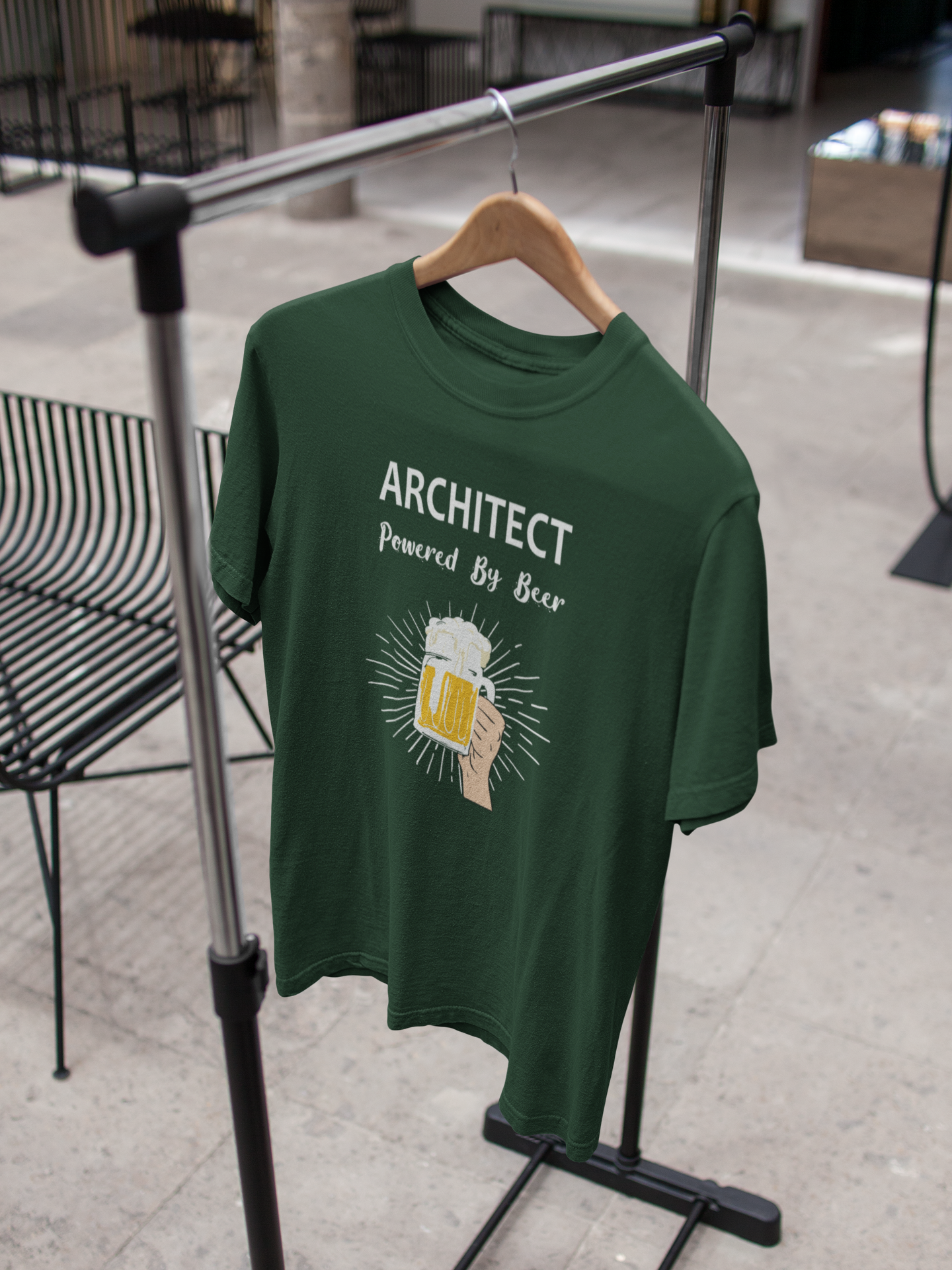 Beer Architect Profession Mens Half Sleeves T-shirt- FunkyTeesClub