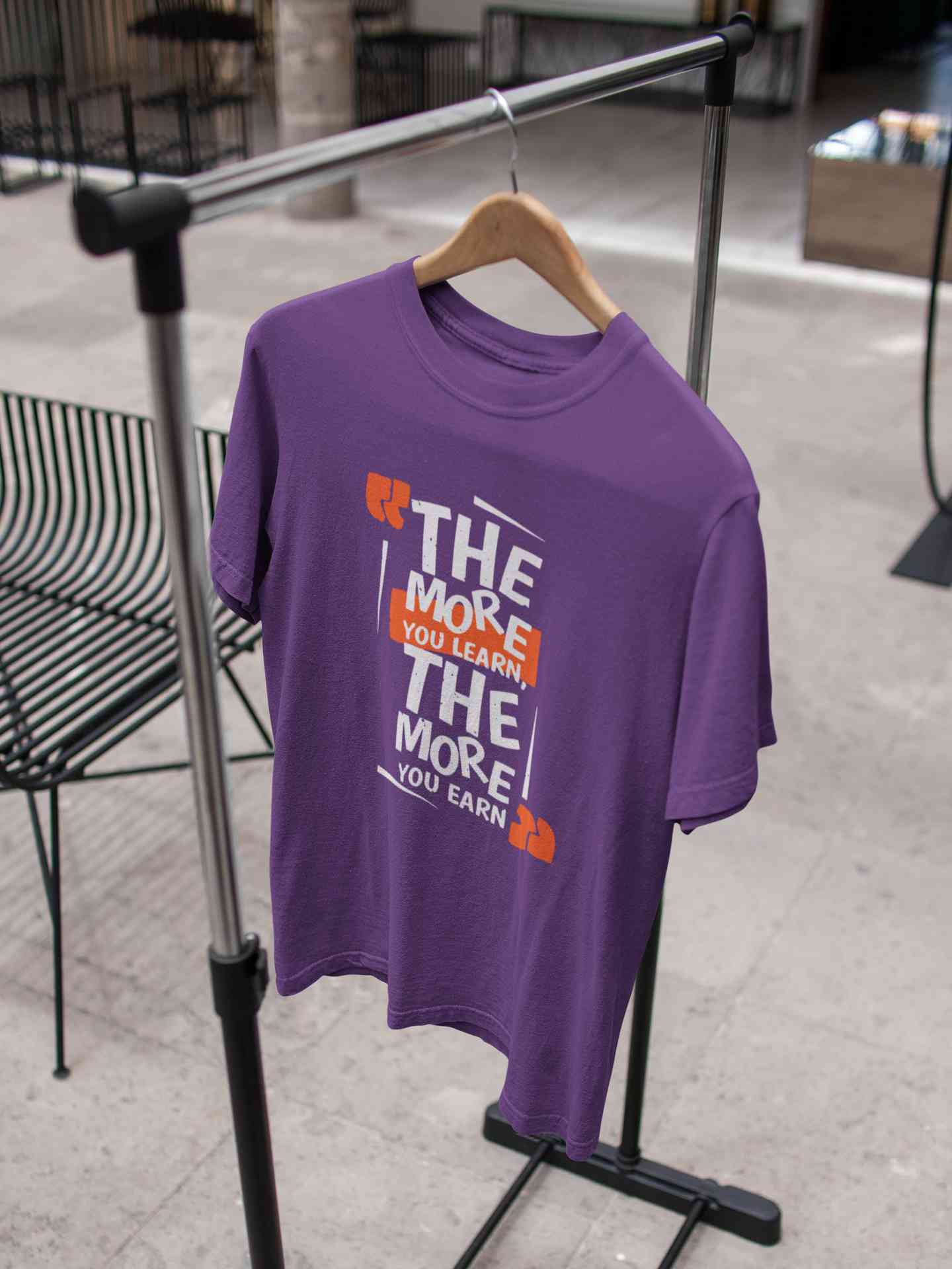 The More You Learn The More You Earn Typography Women Half Sleeves T-shirt- FunkyTeesClub