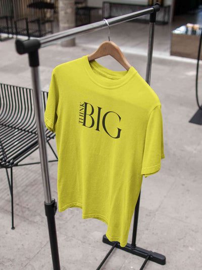 Think Big Typography Women Half Sleeves T-shirt- FunkyTeesClub