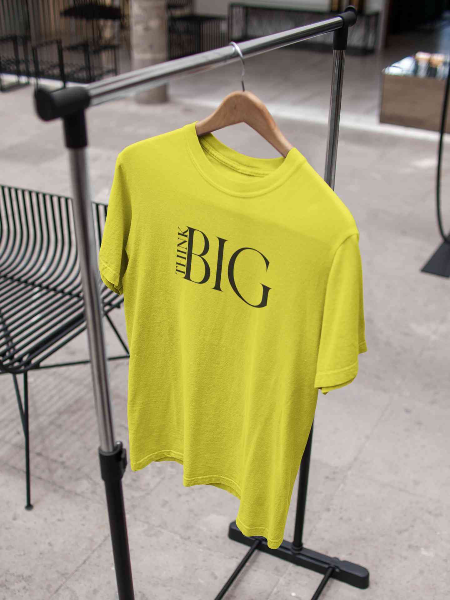 Think Big Typography Mens Half Sleeves T-shirt- FunkyTeesClub