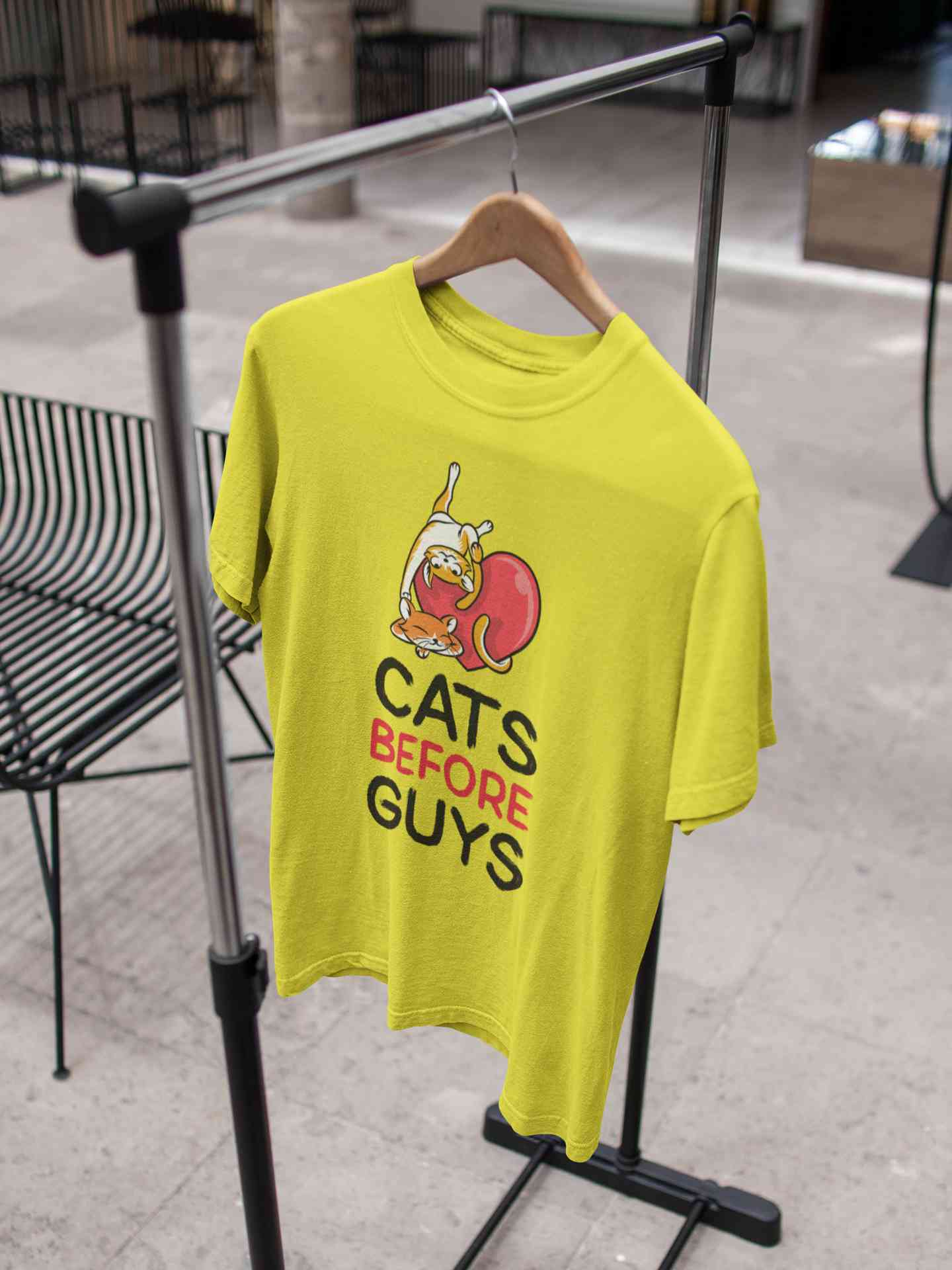 Cats Before Guys Women Half Sleeves T-shirt- FunkyTeesClub