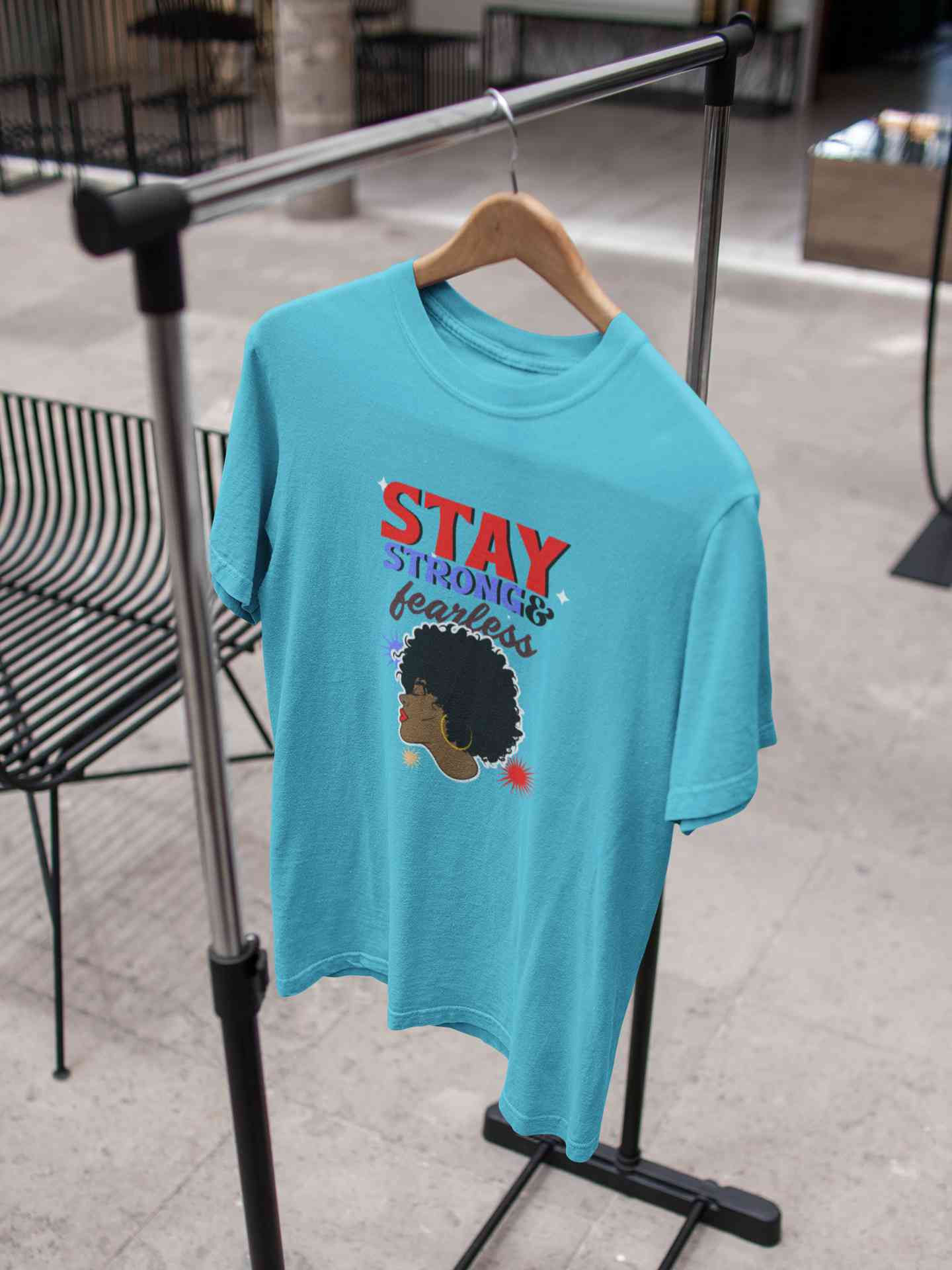 Stay Strong And Fearless Typography Women Half Sleeves T-shirt- FunkyTeesClub