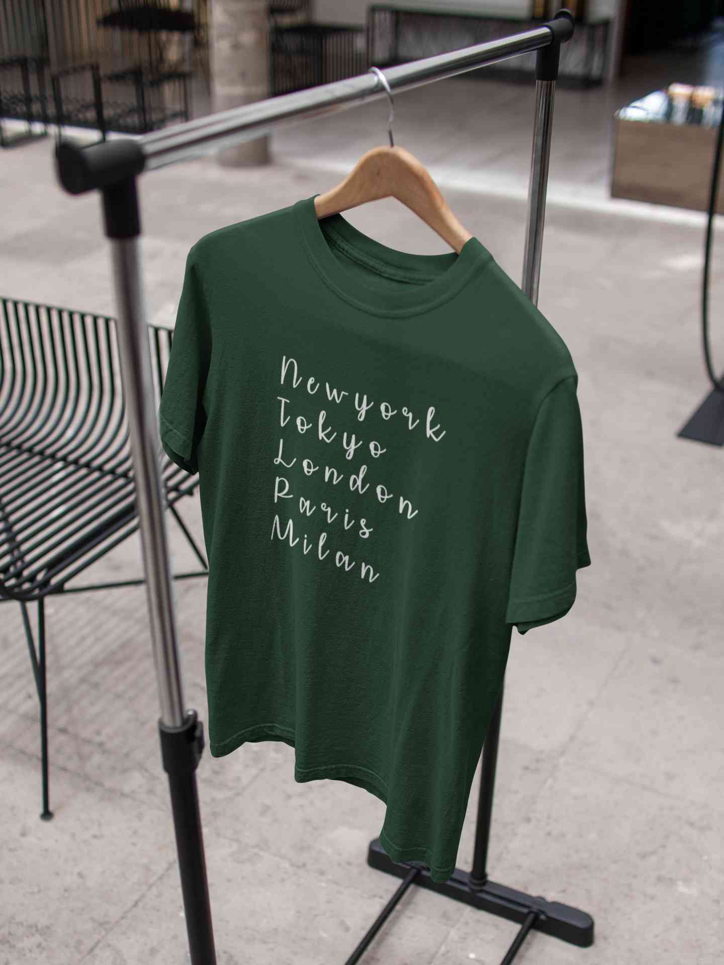 Newyork Tokyo London Paris Milan Mens Half Sleeves T-shirt- FunkyTeesClub