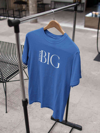 Think Big Typography Women Half Sleeves T-shirt- FunkyTeesClub