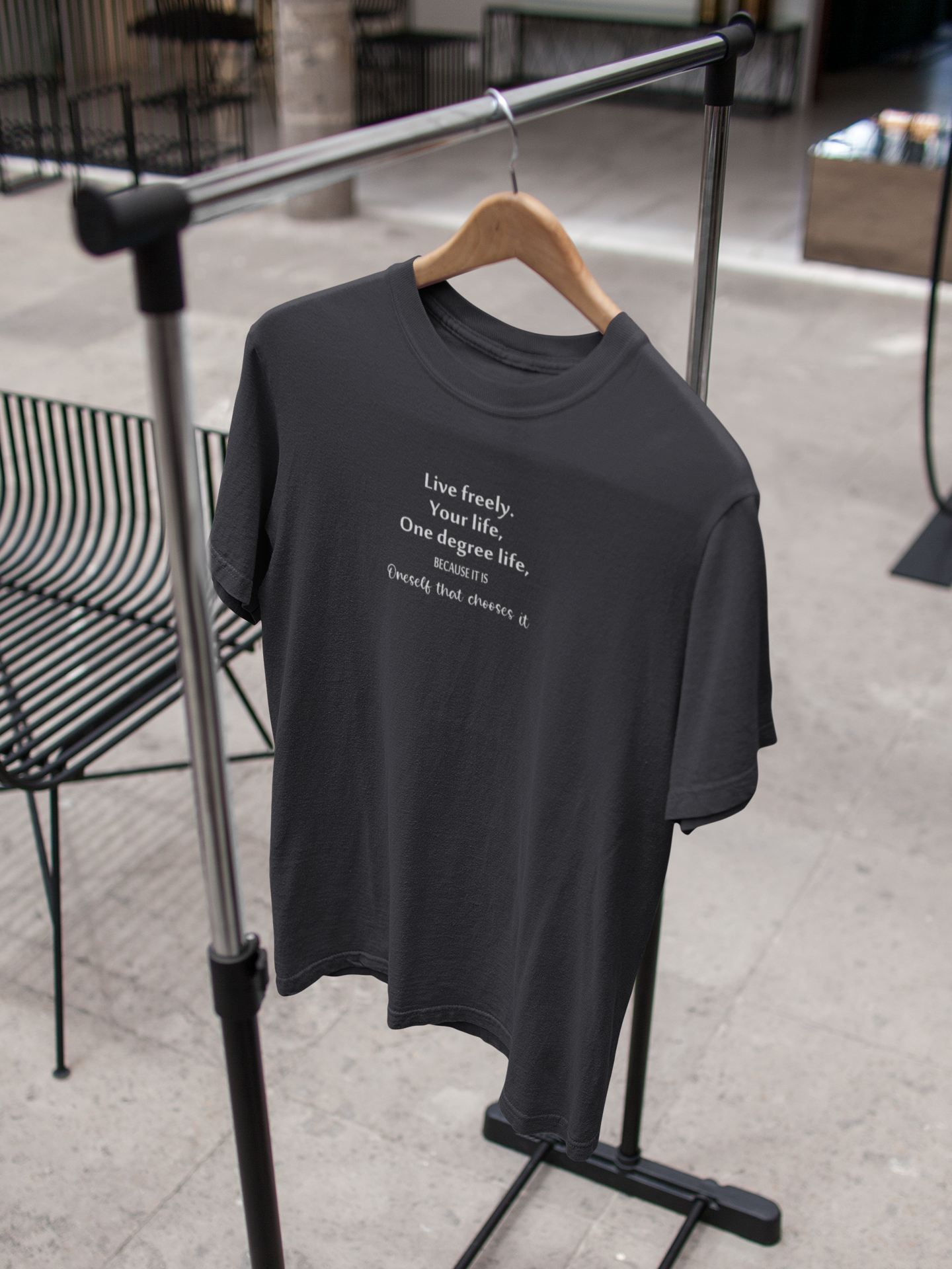 Live Freely Quotes Mens Half Sleeves T-shirt- FunkyTeesClub