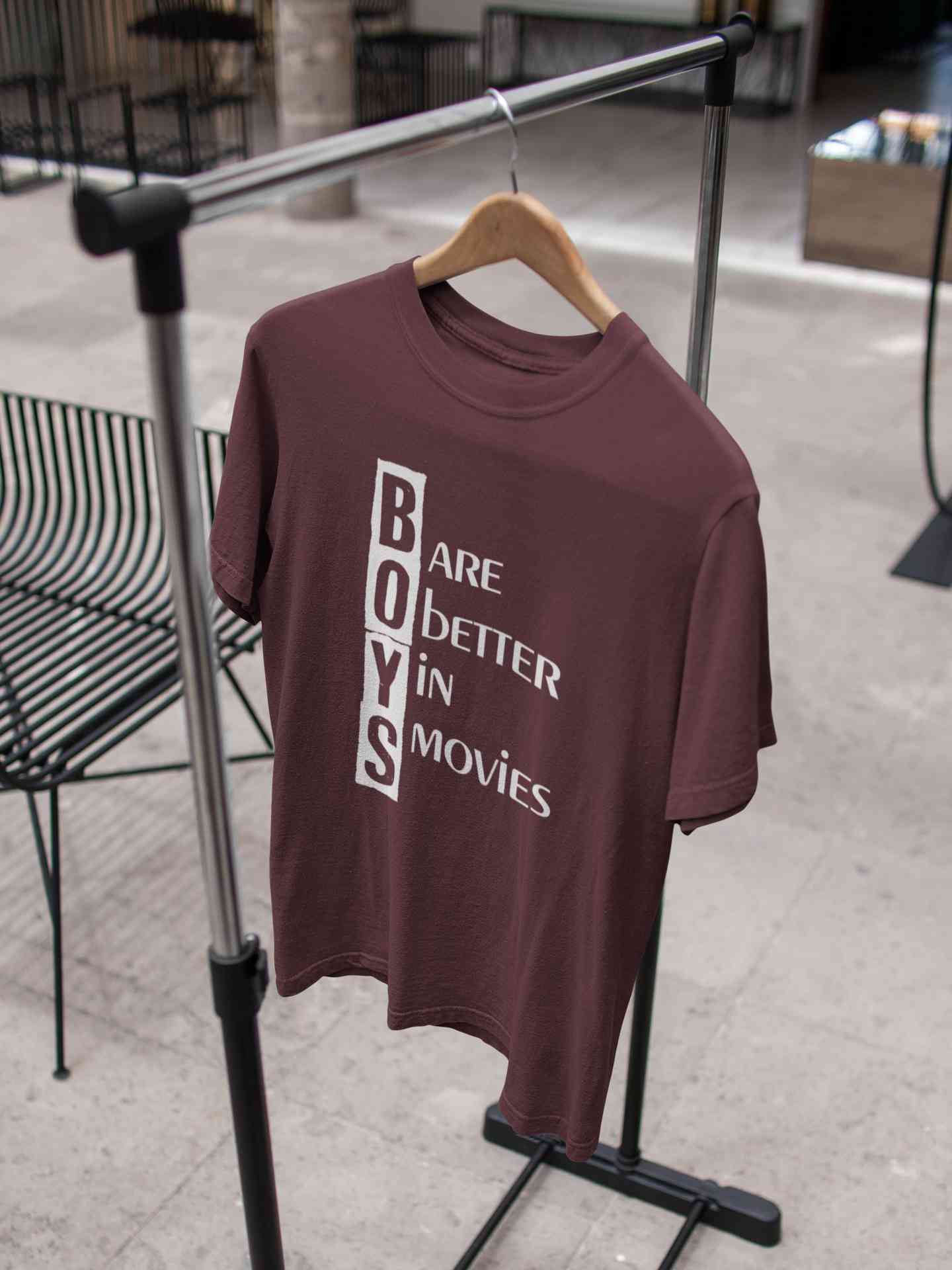 Boys Are Better In Movies Typography Mens Half Sleeves T-shirt- FunkyTeesClub
