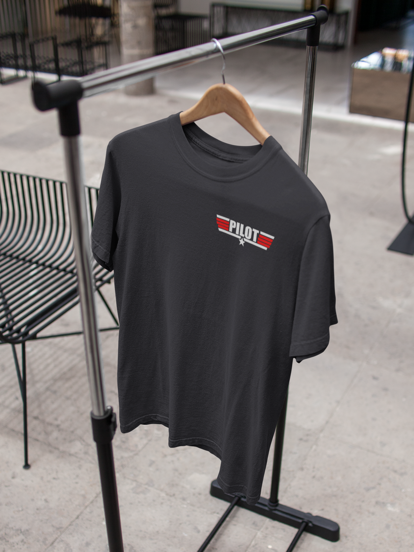 Pilot Red Coded Side Pocket Pilot Mens Half Sleeves T-shirt- FunkyTeesClub