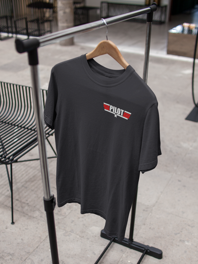 Pilot Red Coded Side Pocket Pilot Mens Half Sleeves T-shirt- FunkyTeesClub