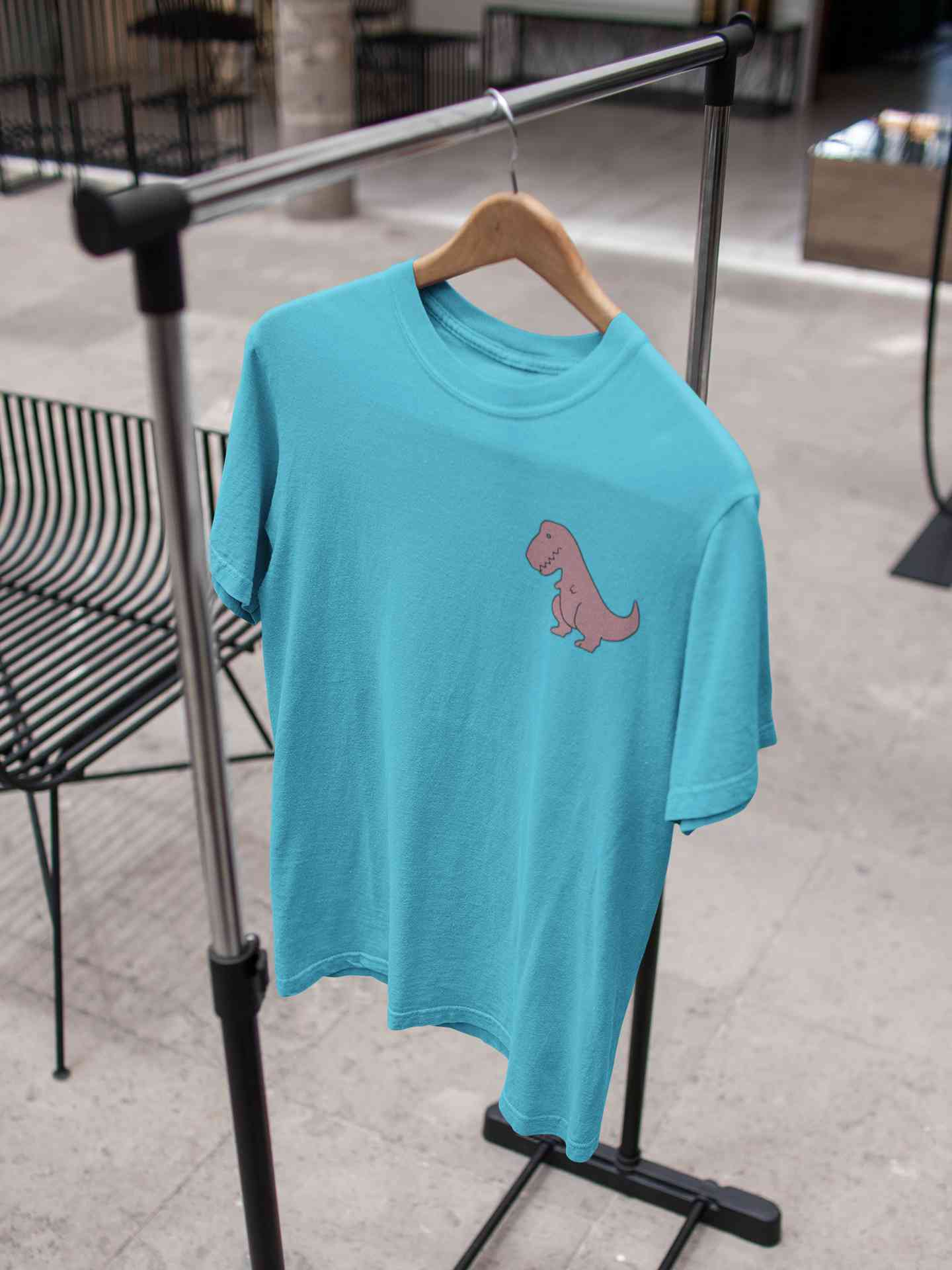 T-Rex Pocket Mens Half Sleeves T-shirt- FunkyTeesClub