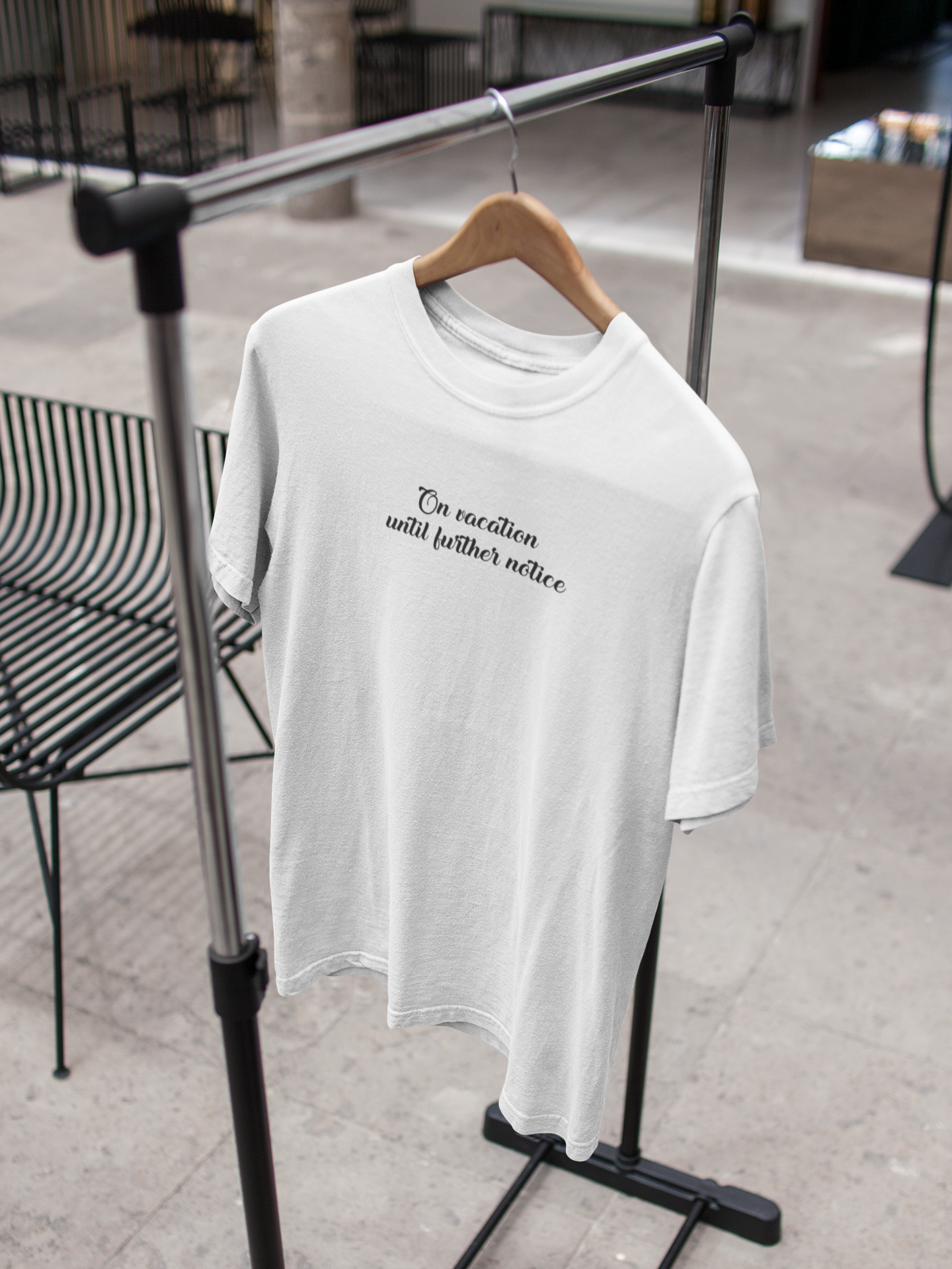 On Vacation Until Further Notice Quotes Mens Half Sleeves T-shirt- FunkyTeesClub