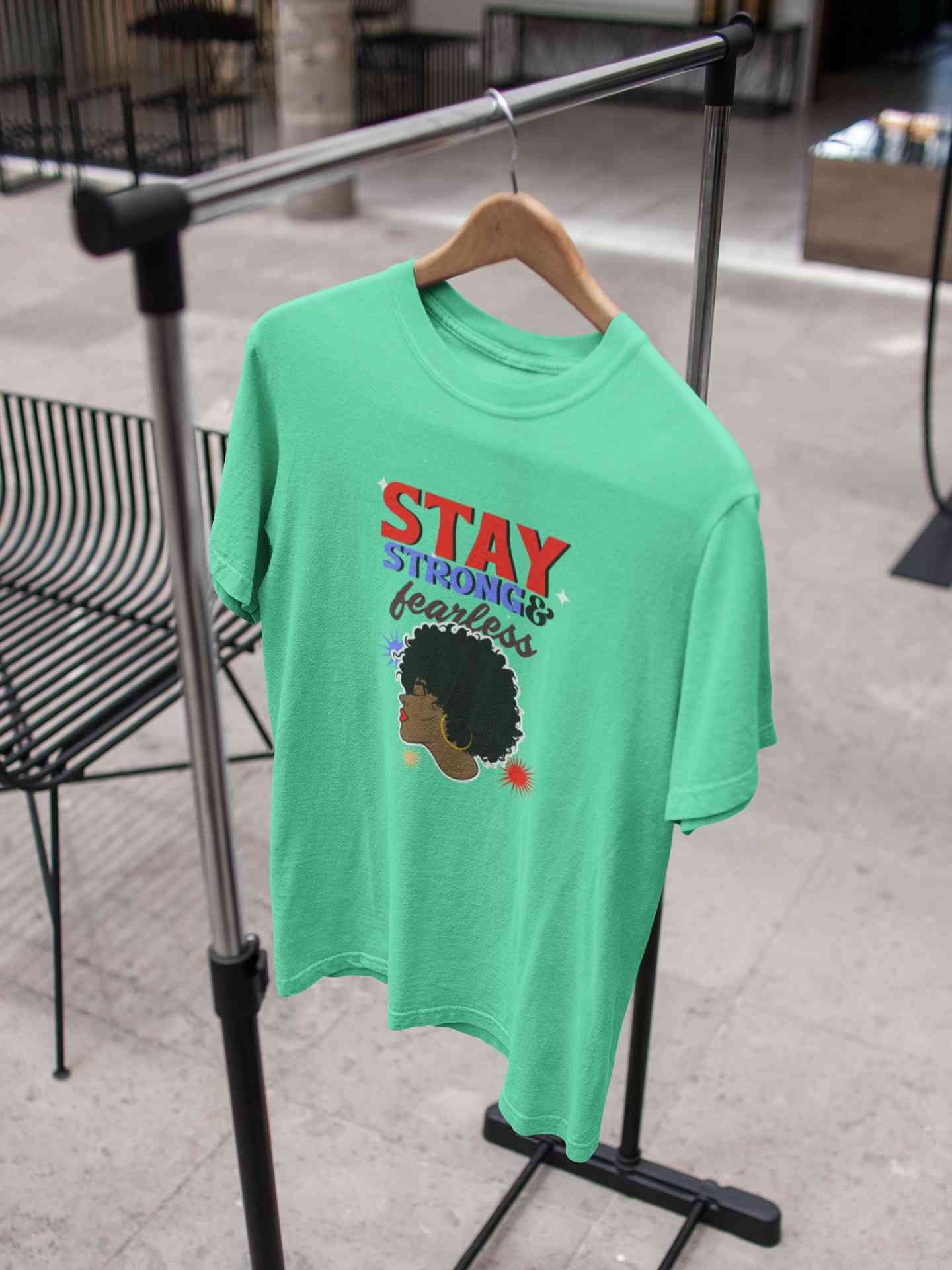 Stay Strong And Fearless Typography Women Half Sleeves T-shirt- FunkyTeesClub