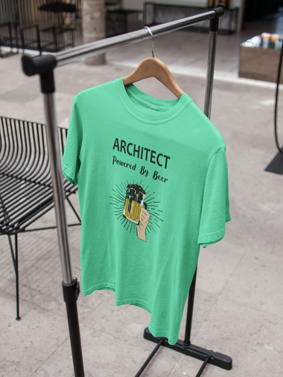 Beer Architect Profession Mens Half Sleeves T-shirt- FunkyTeesClub