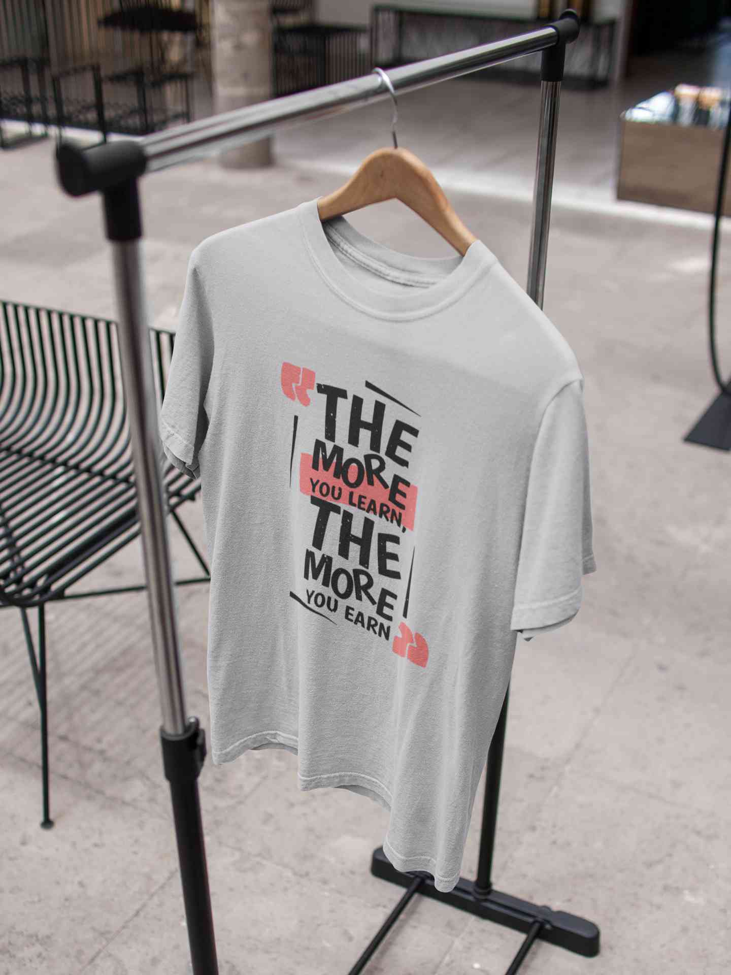 The More You Learn The More You Earn Typography Women Half Sleeves T-shirt- FunkyTeesClub