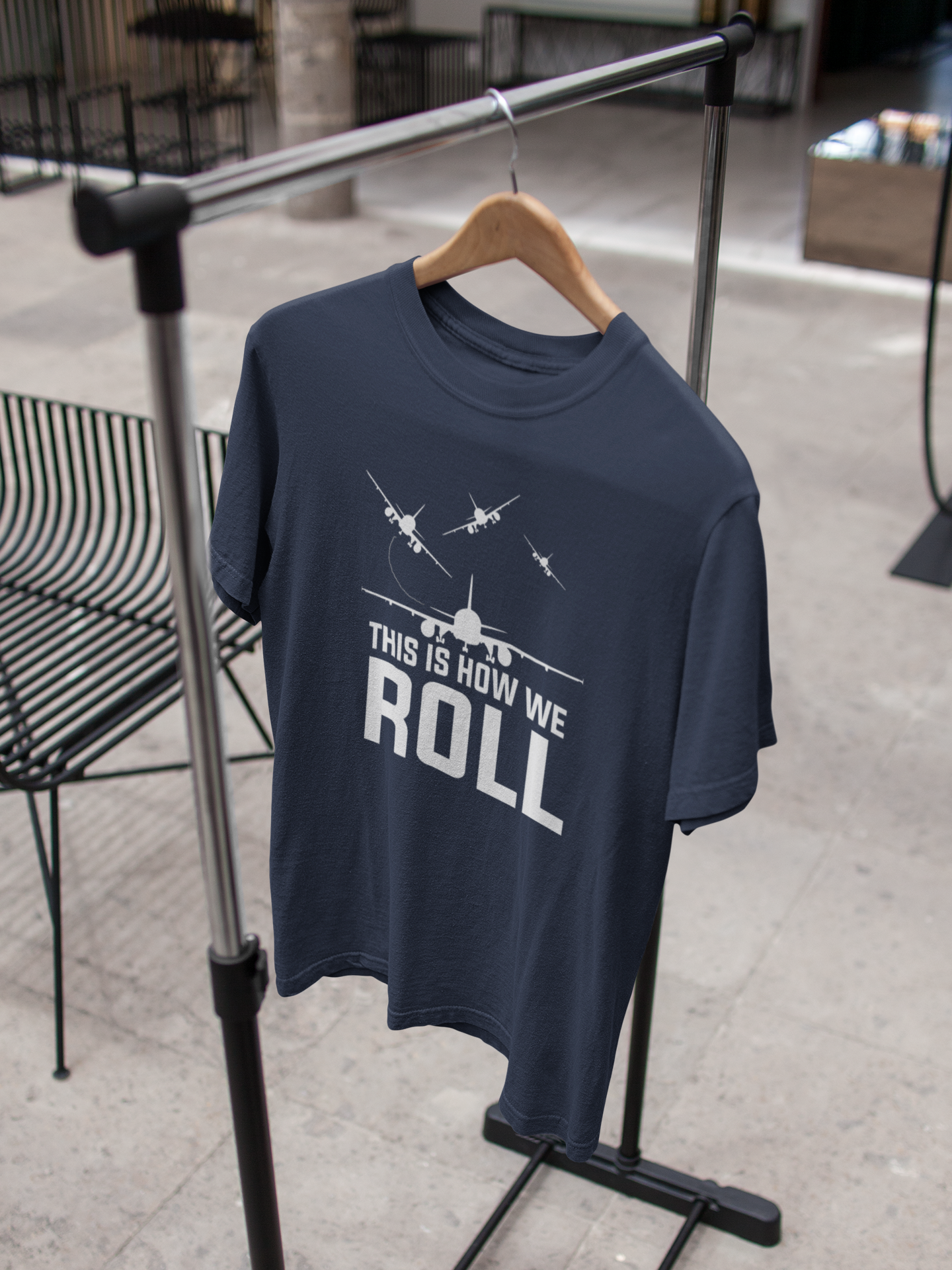 This Is How We Roll Pilot Mens Half Sleeves T-shirt- FunkyTeesClub