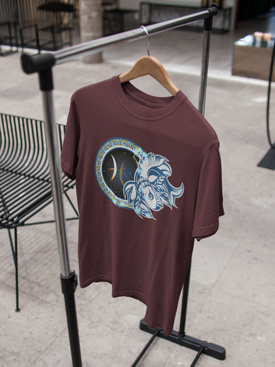 Pisces Zodiac Sign Mens Half Sleeves T-shirt- FunkyTeesClub