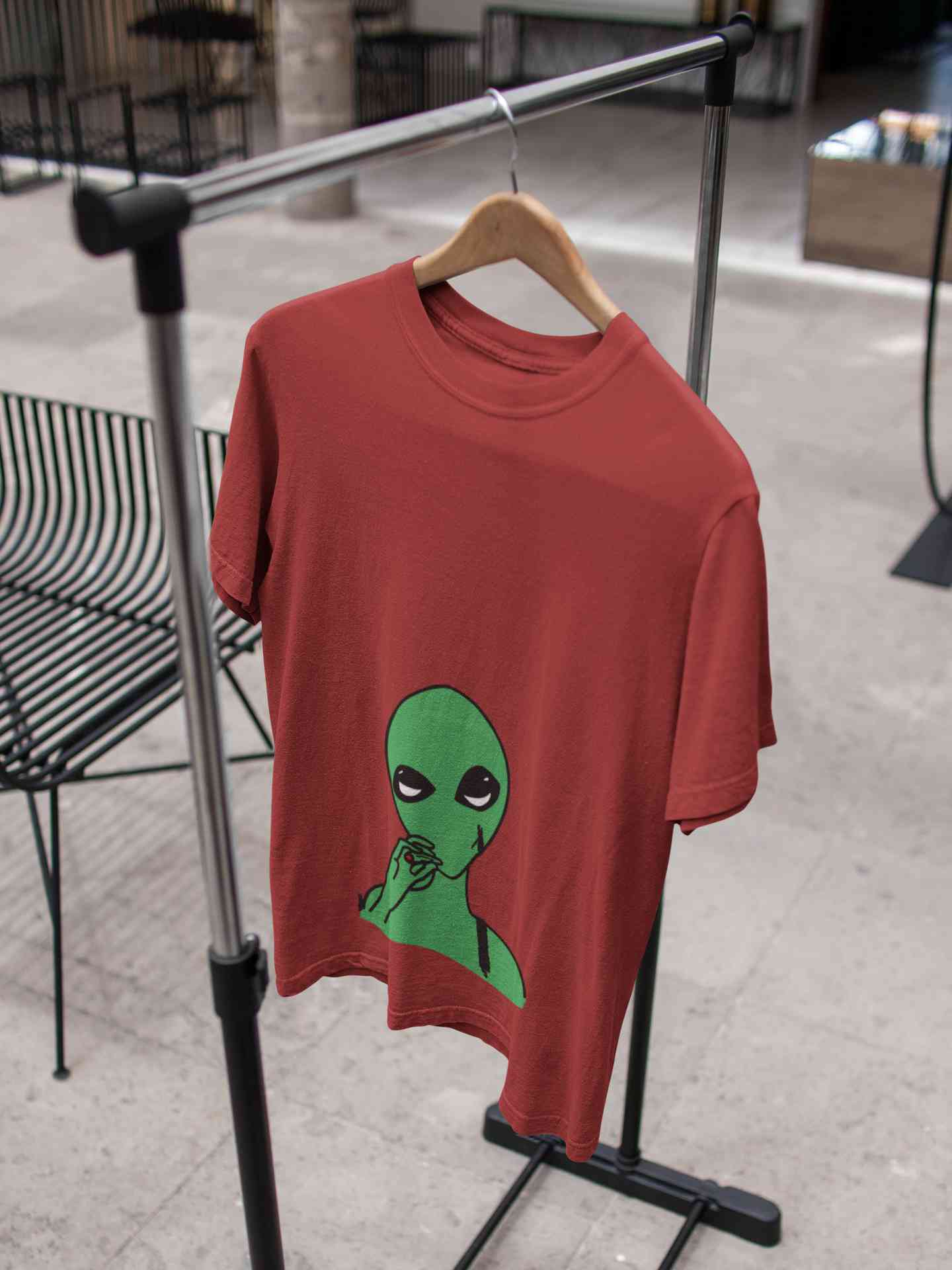 Alien Smoking Women Half Sleeves T-shirt- FunkyTeesClub