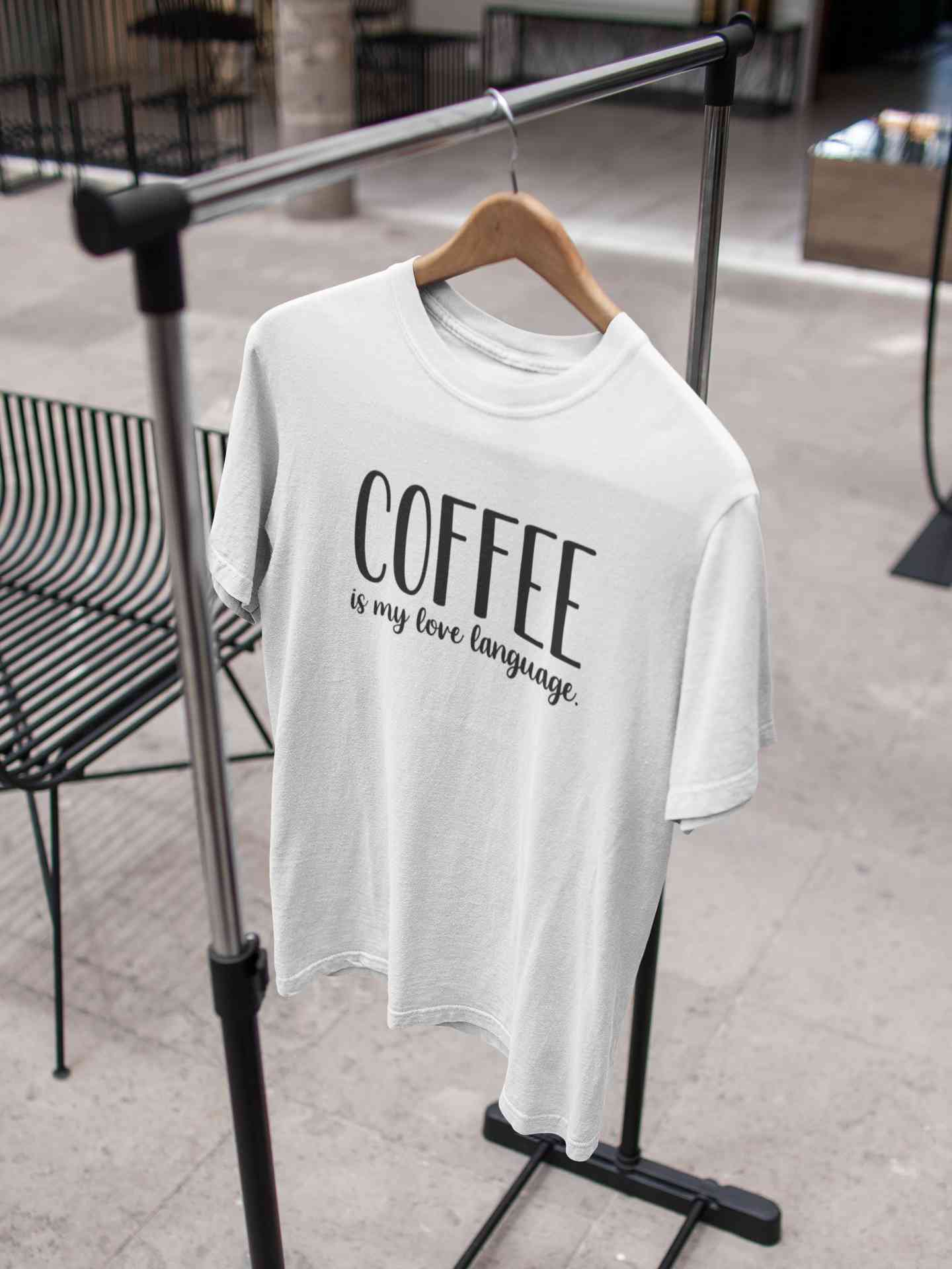 Coffee Is My Love Language Mens Half Sleeves T-shirt- FunkyTeesClub