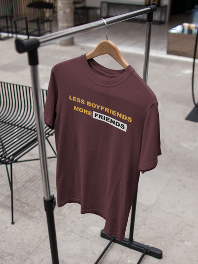 Less Boyfriends More Friends Kangana Ranaut Celebrity T-shirt- FunkyTeesClub
