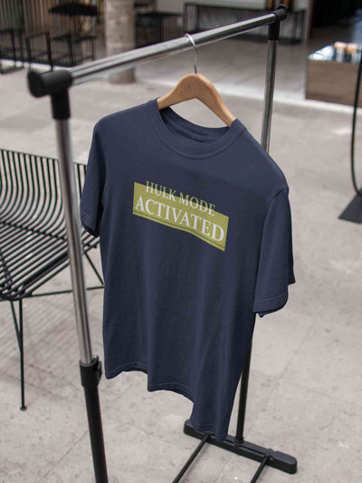 Hulk Mode Activated  Typography Mens Half Sleeves T-shirt- FunkyTeesClub