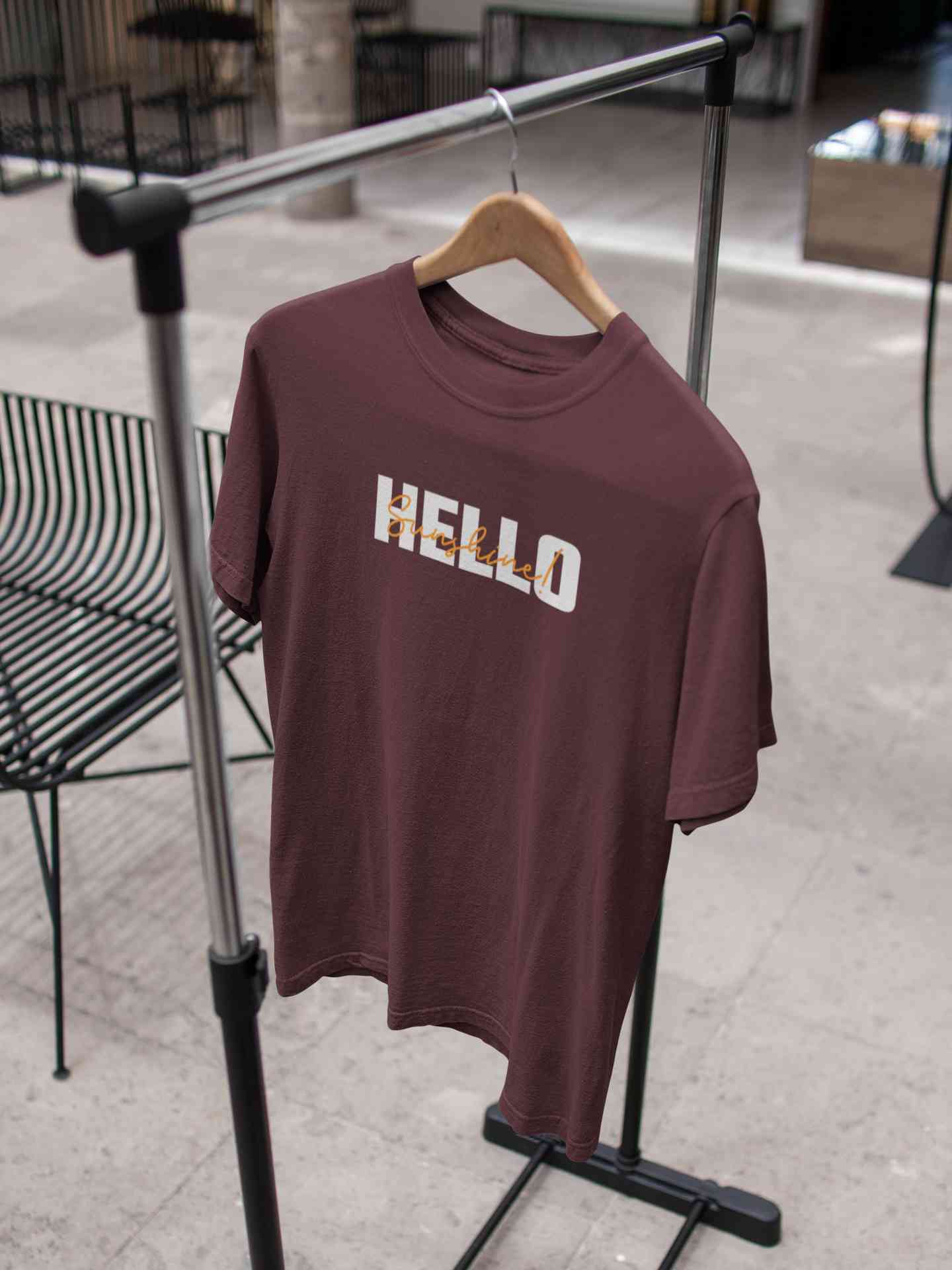 Hello Sunshine Minimals  Mens Half Sleeves T-shirt- FunkyTeesClub
