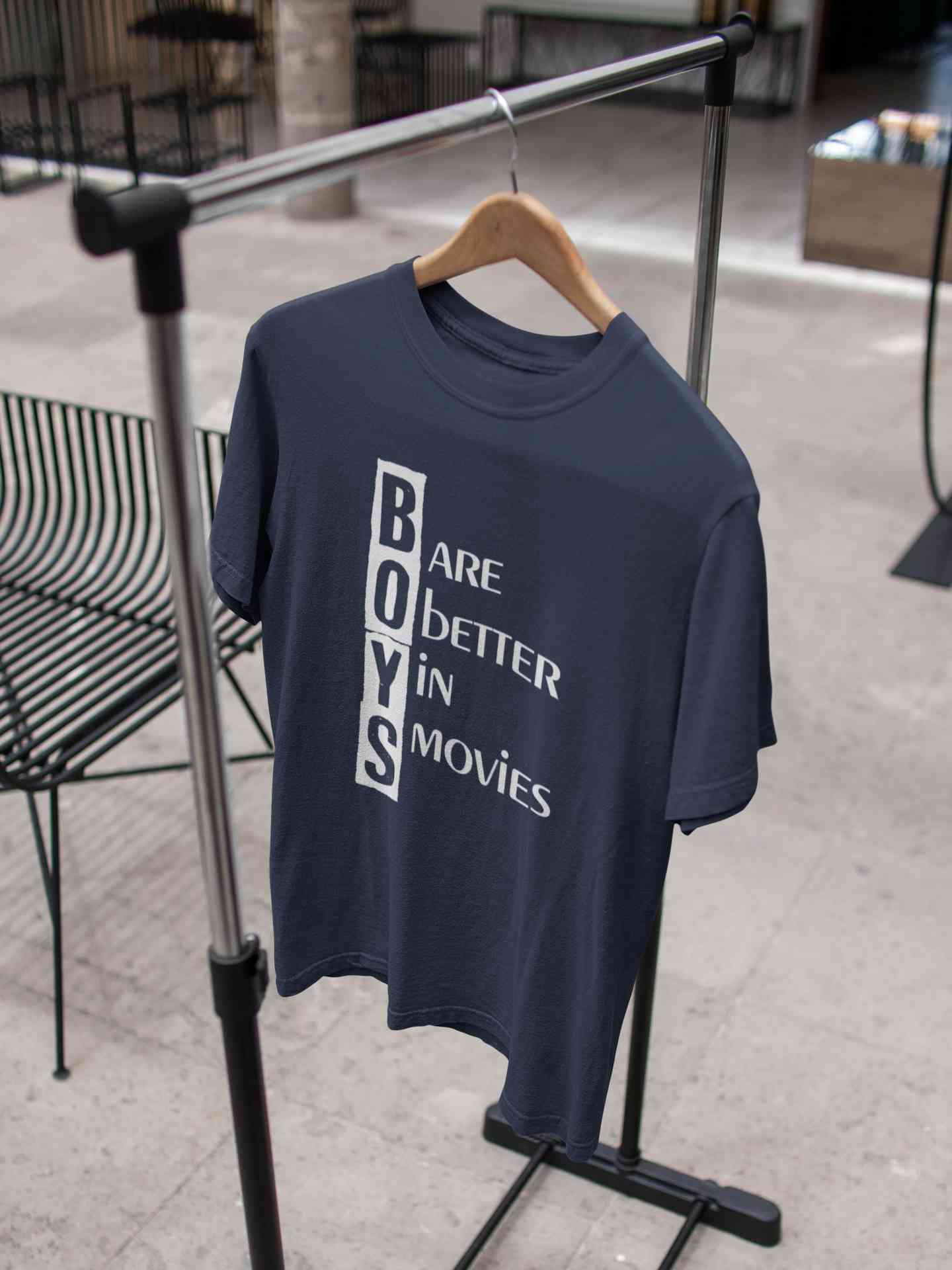 Boys Are Better In Movies Typography Mens Half Sleeves T-shirt- FunkyTeesClub