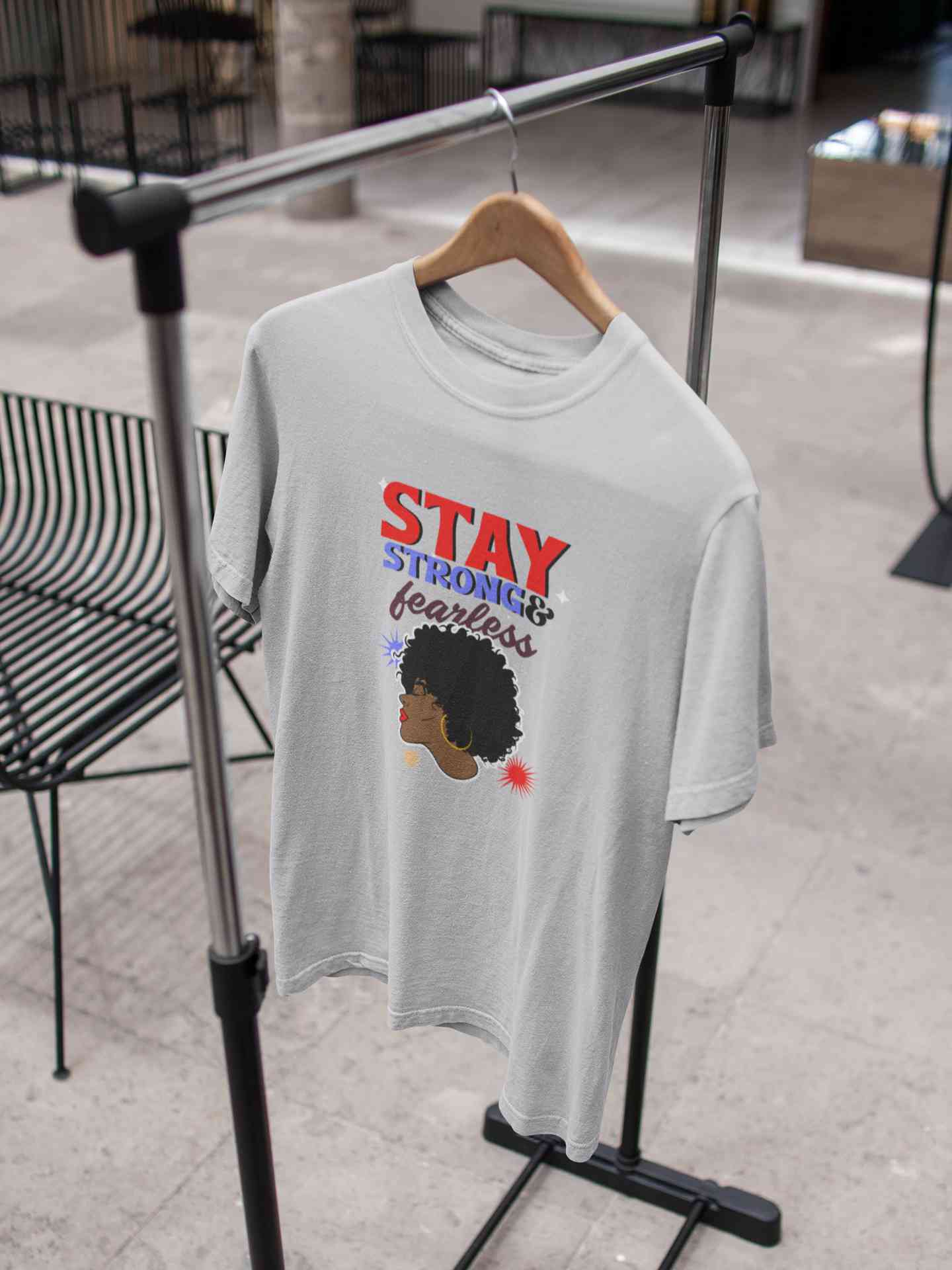 Stay Strong And Fearless Typography Women Half Sleeves T-shirt- FunkyTeesClub