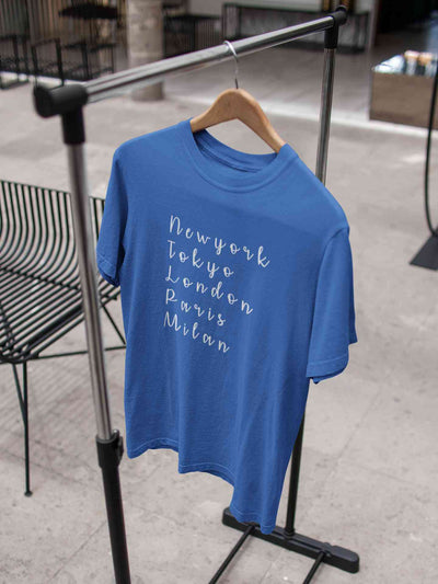 Newyork Tokyo London Paris Milan Women Half Sleeves T-shirt- FunkyTeesClub