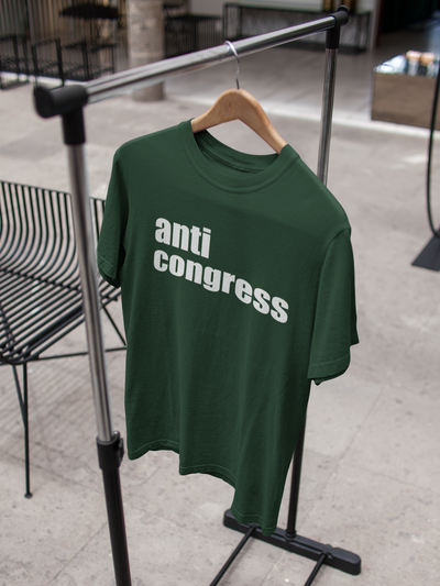 Anti Congress Anti Government Mens Half Sleeves T-shirt- FunkyTeesClub