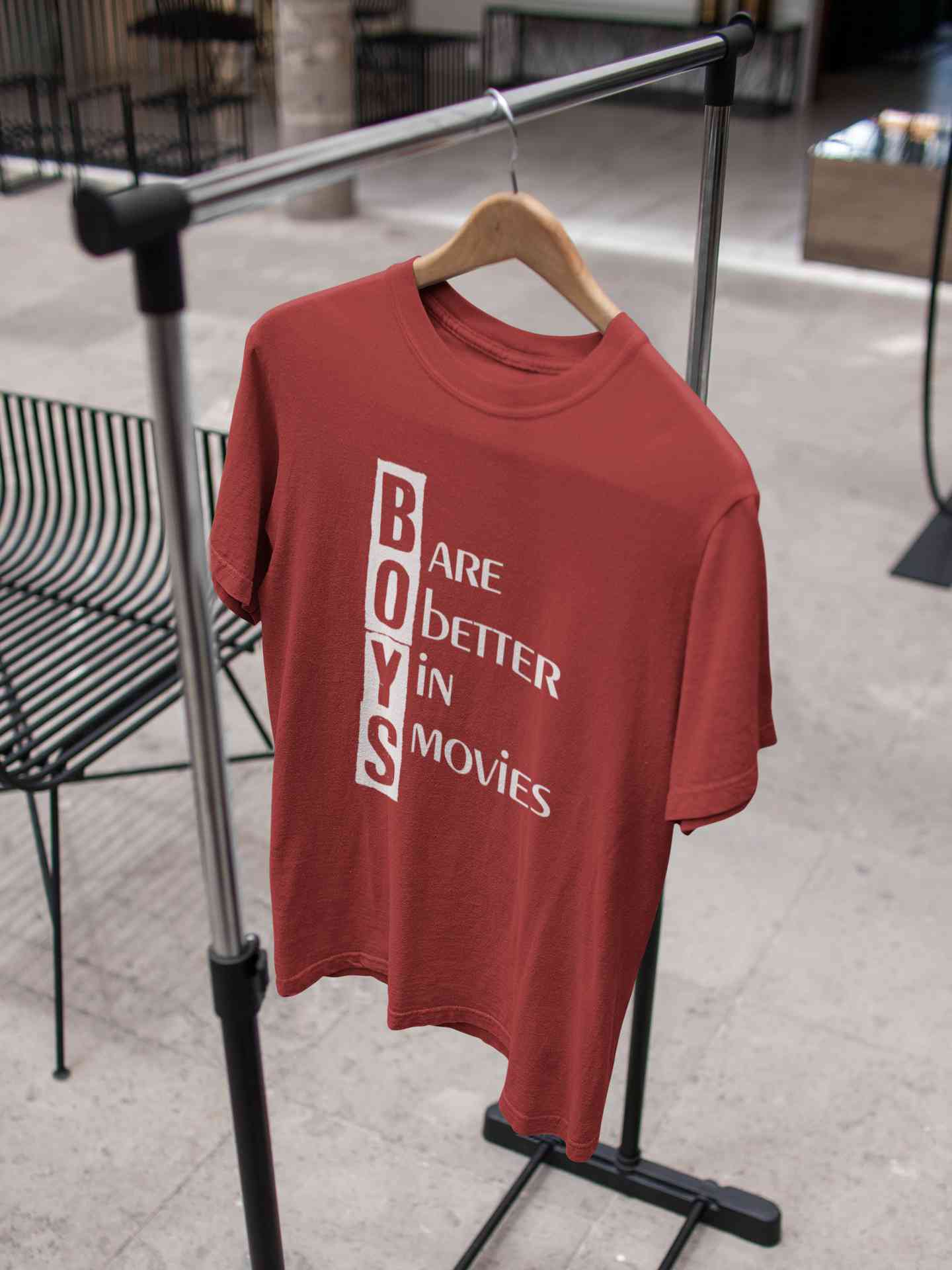 Boys Are Better In Movies Typography Mens Half Sleeves T-shirt- FunkyTeesClub