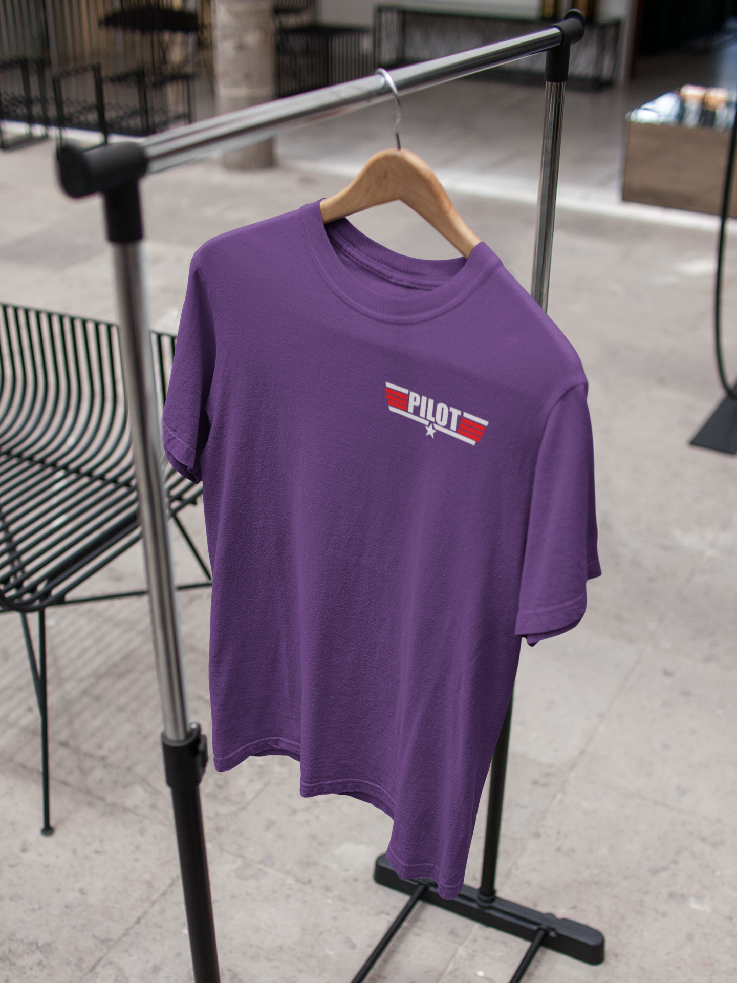 Pilot Red Coded Side Pocket Pilot Mens Half Sleeves T-shirt- FunkyTeesClub