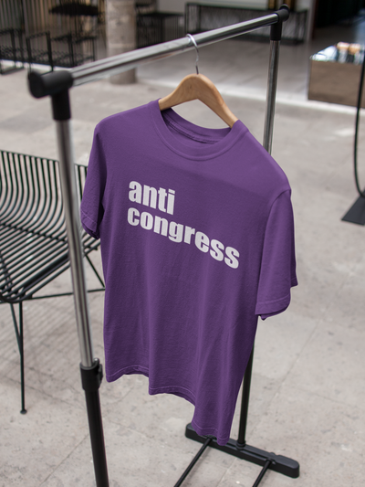 Anti Congress Anti Government Mens Half Sleeves T-shirt- FunkyTeesClub