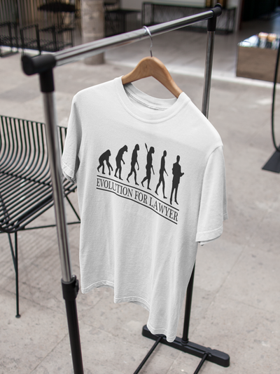 Lawyer Evolution  Mens Half Sleeves T-shirt- FunkyTeesClub