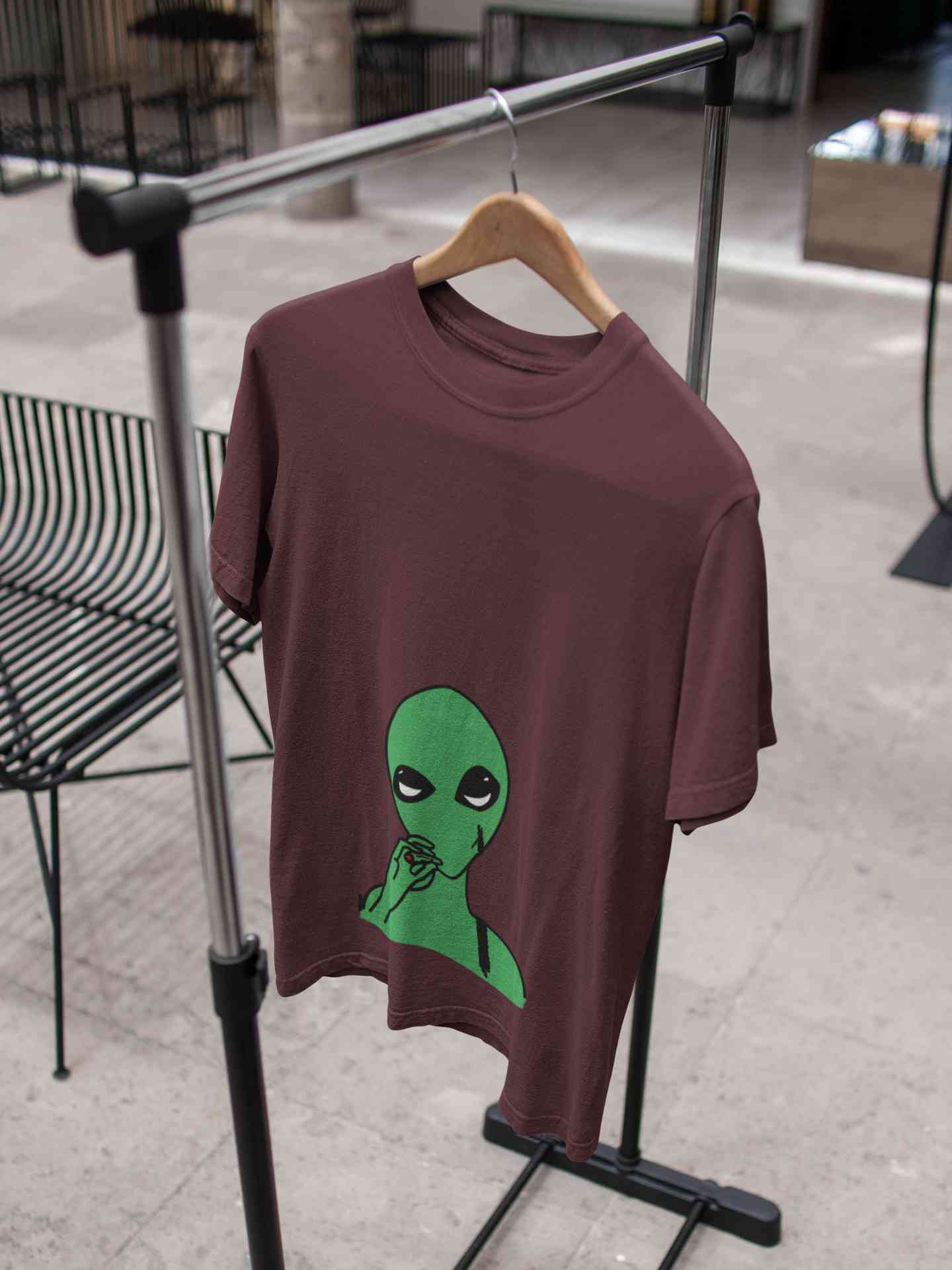 Alien Smoking Women Half Sleeves T-shirt- FunkyTeesClub